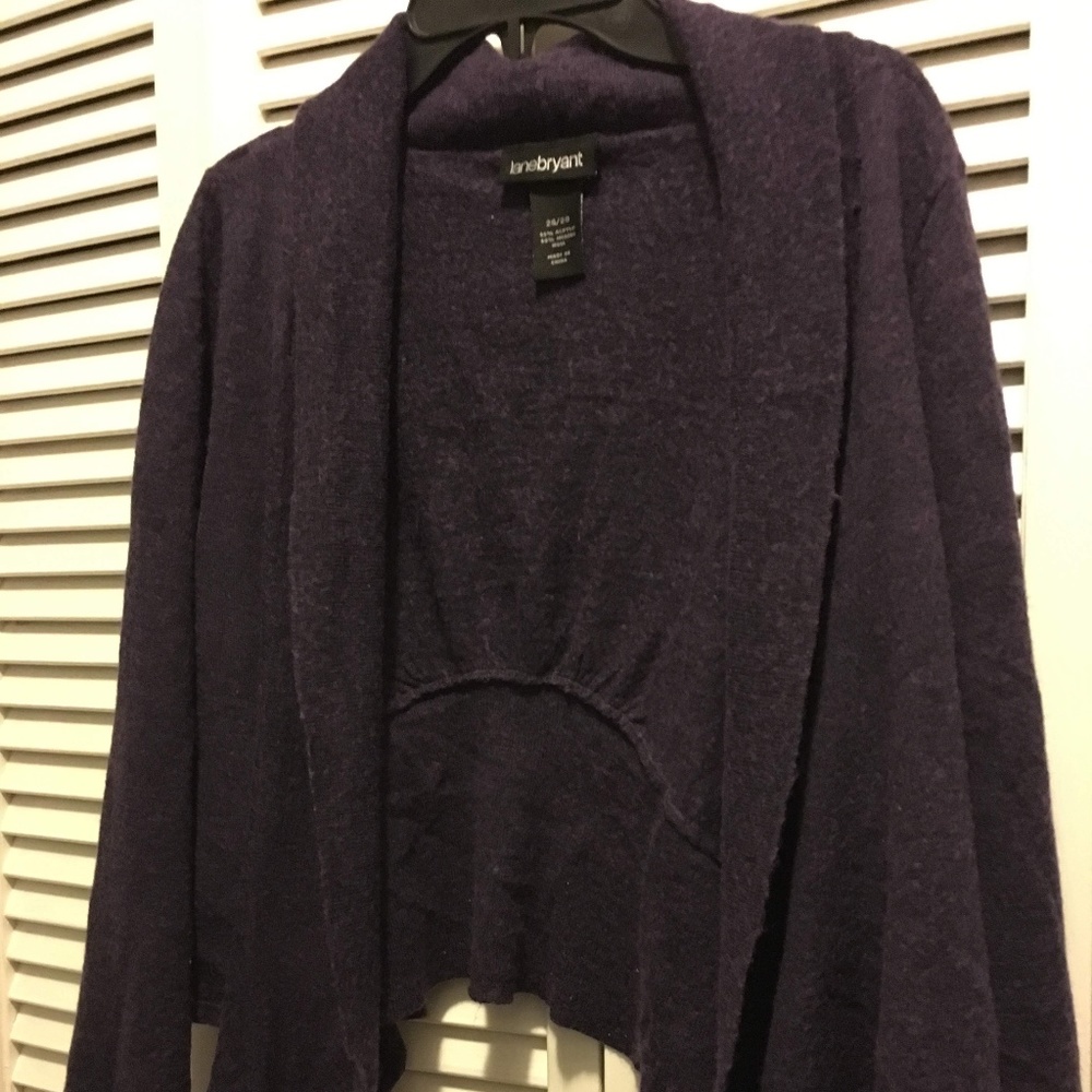 Heathered purple cardigan